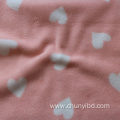 Hot Sale 100 Polyester Customized Color Soft And Stretchy Heart Pattern Print Polar Fleece Fabric For Clothing